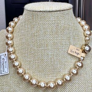 Rare Perlas Elegancia Champagne Pearl Necklace by Evelyne Alay Mallorca Pearls
